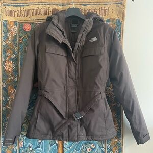 $250+ The North Face Women’s Brown Hooded Insulated Jacket